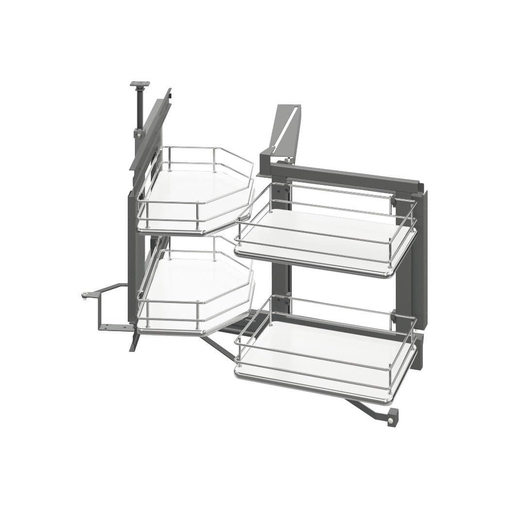 Hafele - Corner Unit solid base Chrome/Anthracite Baskets